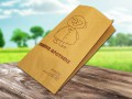 Abbildung: Bäckerfaltenbeutel braun mit Werbedruck 15+7x28 cm