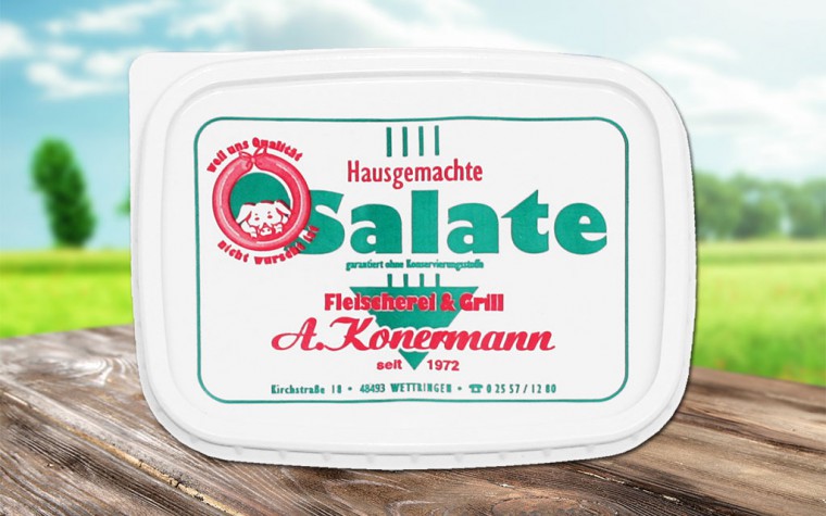 Abbildung: Deckel für Feinkostbecher mit Druck - 108x82 mm