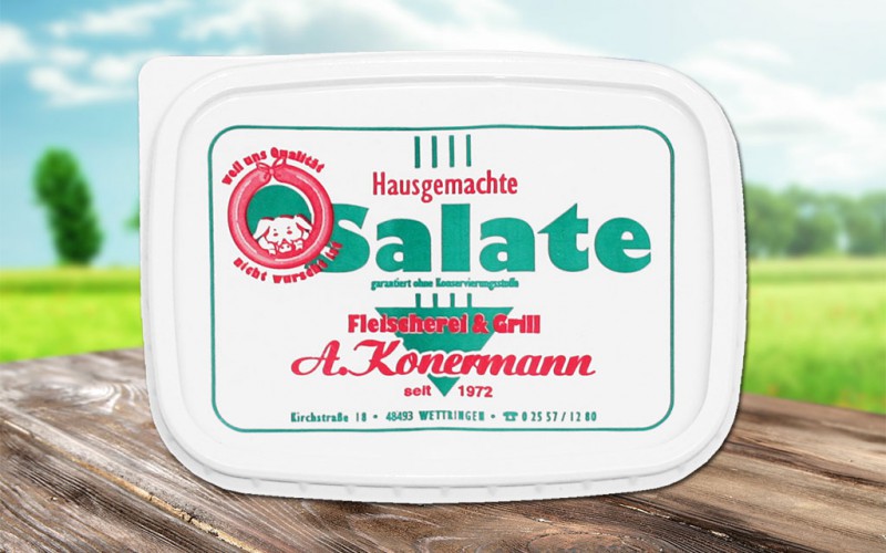 Deckel für Feinkostbecher mit Druck - 108x82 mm