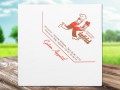Abbildung: bedruckte Zelltuch-Servietten weiß - 24x24 cm - 1/4 Falz