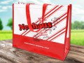 Abbildung:  Permanent-Tragetasche Bremen Vliesstoff mit Falten 40+16x32 cm