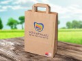 Abbildung: Papiertasche Göttingen braun 26+12x35 cm
