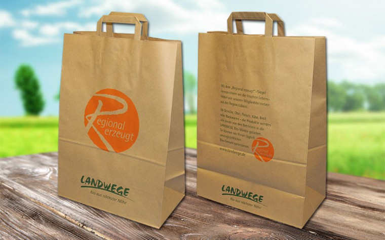 Abbildung: Papiertüte Göttingen braun glatt 32+12x45 cm