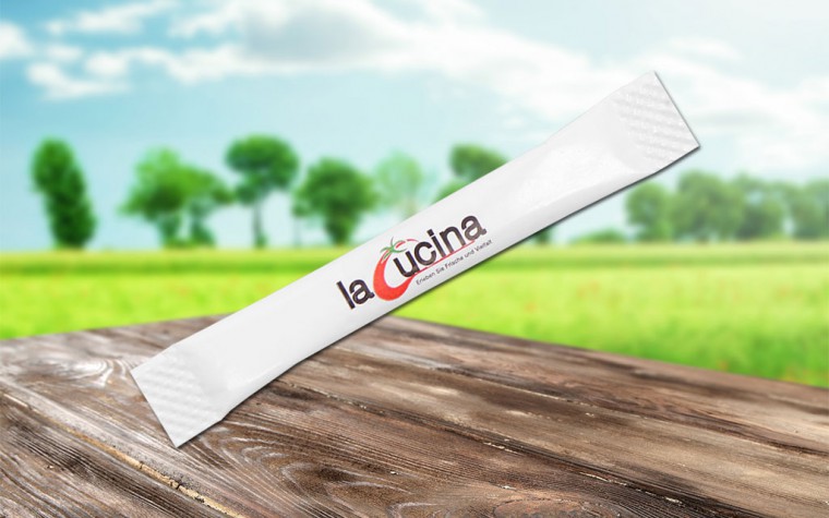 Abbildung: bedruckte Zuckersticks mit Zucker 4g - Zuckerverpackung