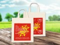Abbildung: Baumwolltasche Berlin naturfarbig beruckt 38x42 cm