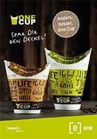 One Cup Kaffeebecher - mit integrierter Lasche