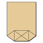 Skizze Kreuzbodenbeutel - Bodenbeutel aus Papier