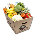 Bild Einkaufskorb Pappe mit Firmendruck