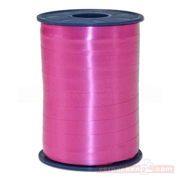 Glanzband auf Rolle 250 mtr., 10 mm - pink (606)
