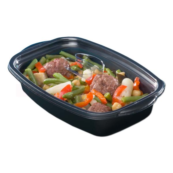 Menüschalen MARMIPACK, schwarz - ungeteilt - 1.000 ml