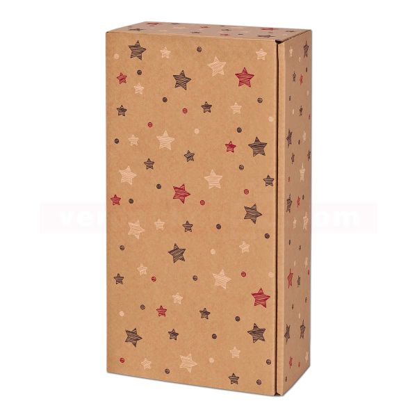 Wein-Flaschenverpackung, Präsentkarton - Natura Stars - 2 Flaschen