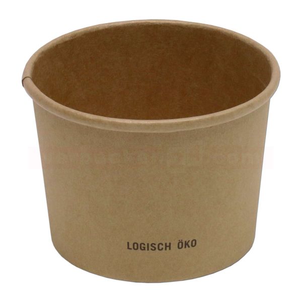 Soup to Go PE - Becher braun - Suppenbecher - PE beschichtet