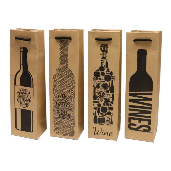 Wein Papiertragetasche Regensburg - Wine Bottle - 100+85x360mm