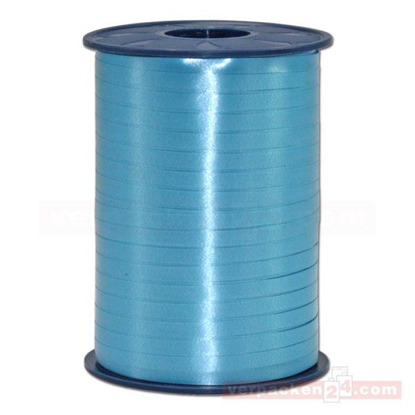 Glanzband auf Rolle 500 mtr., 5 mm - hellblau (612)