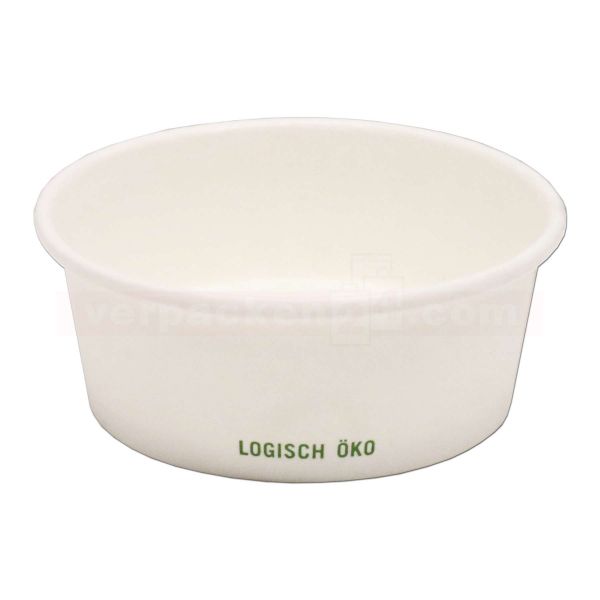 Feinkostbecher weiß rund - Becher - mit PLA-Beschichtung