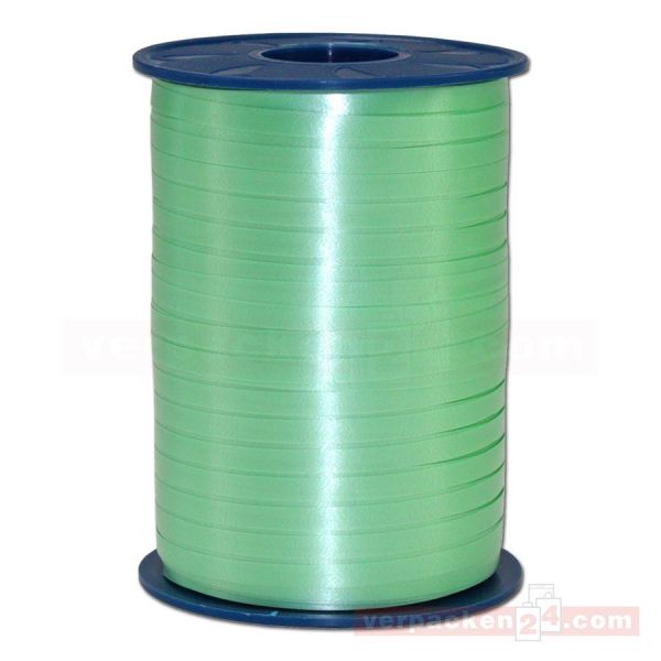 Glanzband auf Rolle 500 mtr., 5 mm - lindgrün (036)