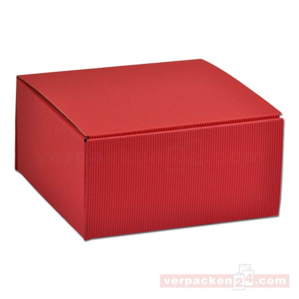 Geschenkkartons - Allround Rot - offene Welle