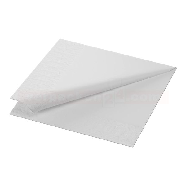 DUNI Zelltuch-Servietten, 3-lg, 1/4 Falz, 33x33cm - weiß