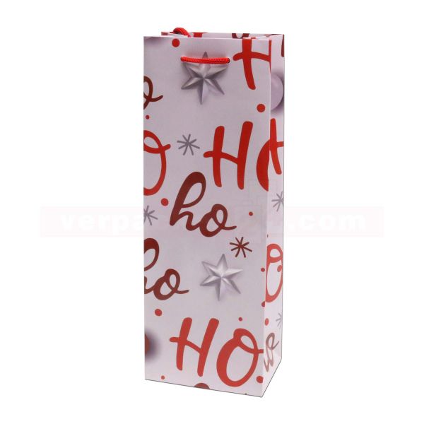 Weihnachts-Flaschentaschen Exclusiv - HoHoHo 13+ 9x36cm