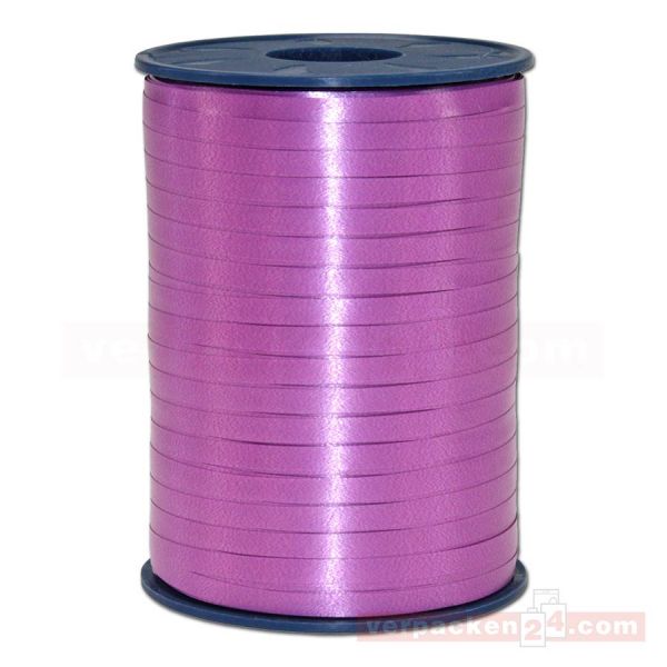 Glanzband auf Rolle 500 mtr., 5 mm - hellviolett (025)