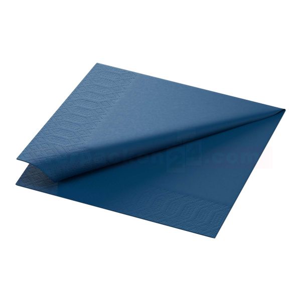 DUNI Zelltuch-Servietten, 3-lg, 1/4 Falz, 33x33cm - dunkelblau