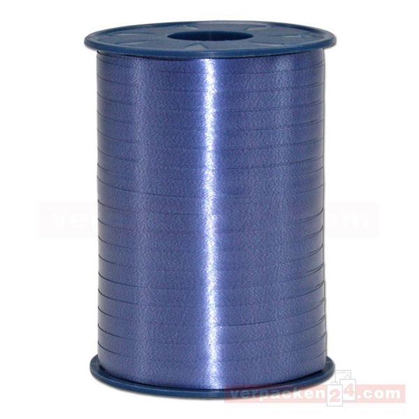Glanzband auf Rolle 500 mtr., 5 mm - jeansblau (724)