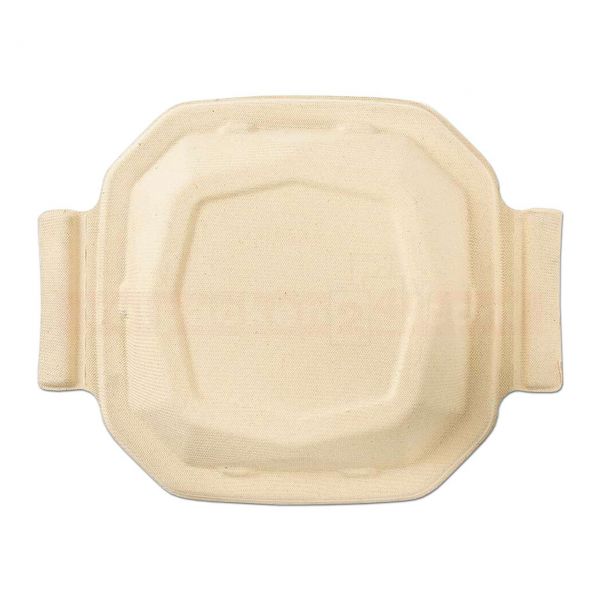 Bagasse Octabagasse Boxen eckig - DECKEL - Bagasse braun