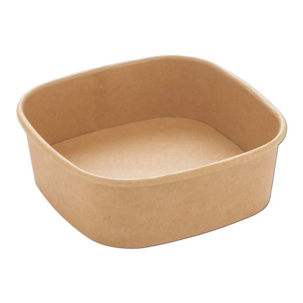 Bowls SQUARE quadratisch - BECHER - braun FSC®, PE-Beschichtung