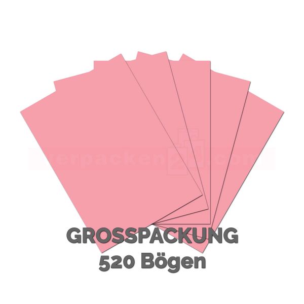 Packseiden farbig, 520 Bögen - 1/2 Bogen - rosa (22) - Großpackung