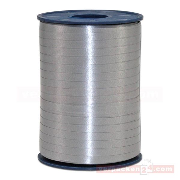 Glanzband auf Rolle 500 mtr., 5 mm - grau (731)