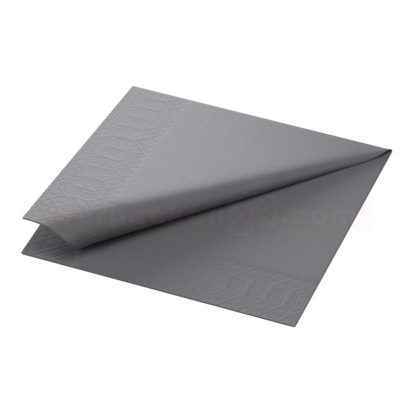 DUNI Zelltuch-Servietten, 3-lg, 1/4 Falz, 33x33cm - grau