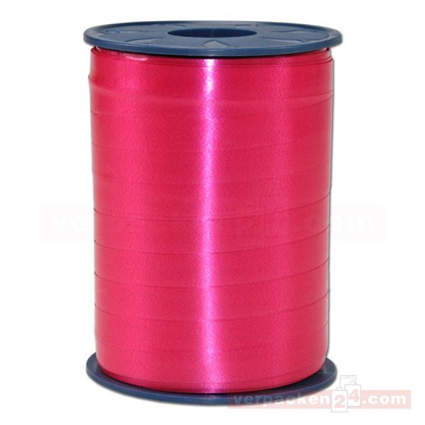 Glanzband auf Rolle 250 mtr., 10 mm - mittelrot (019)