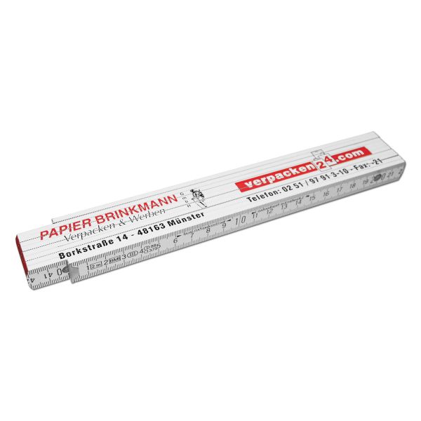 02 - Zollstock aus Holz - 2 Meter - EG Bauartzulassung