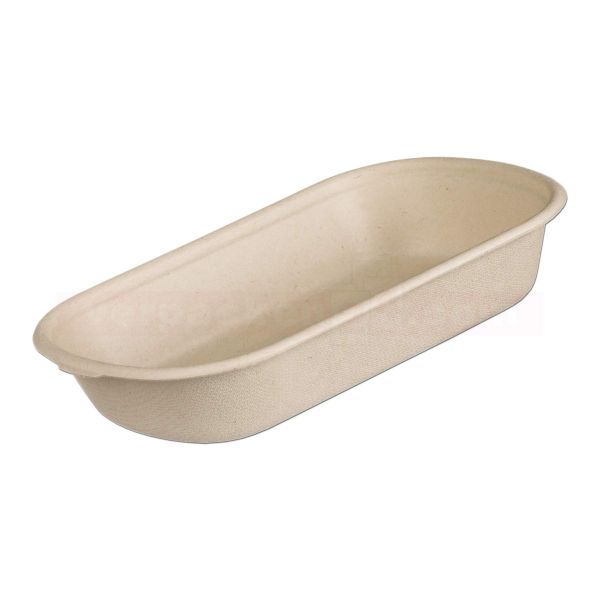 Bagasse-Snackschale flach - BECHER - kompostierbar, 500ccm