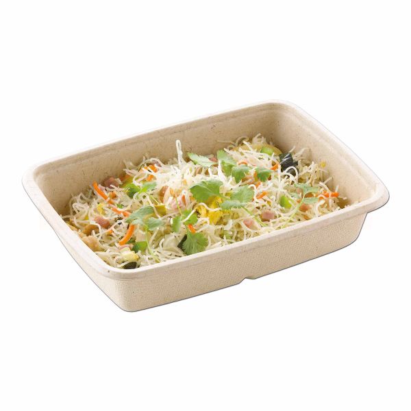 Menüschale BePulp eckig - SCHALE - Bagasse braun