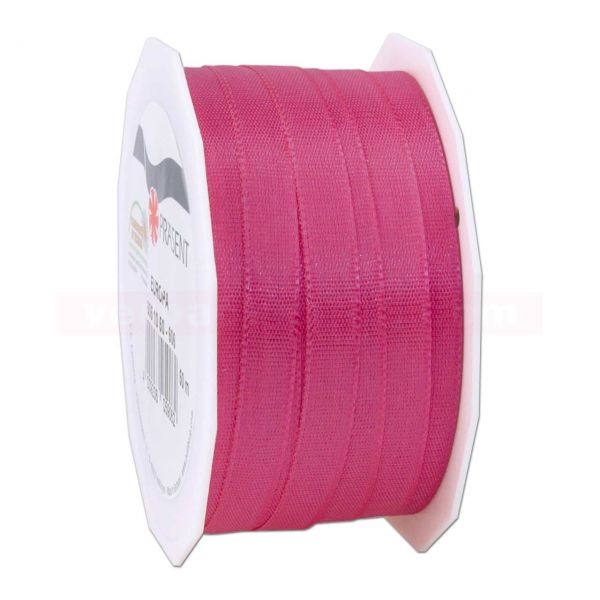 Seidenband - Europa - Rolle 50 m, 10 mm - magenta (606)