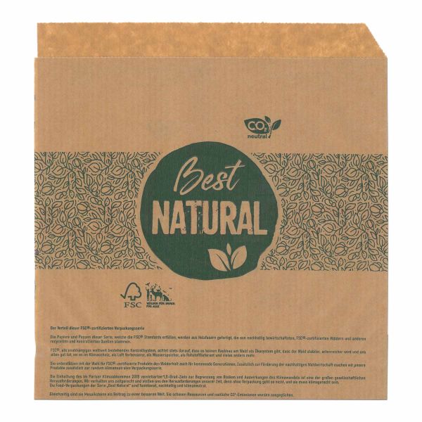 Snackbeutel - Handy Bag - Best Natural - 15x16cm - FSC® Klimabeitrag