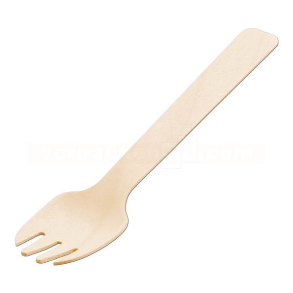 Holzbesteck - Holz-Dessertgabel, 4 Zinken 105 mm