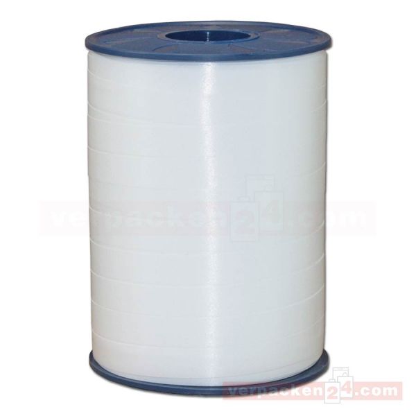 Glanzband auf Rolle 250 mtr., 10 mm - weiß (600)