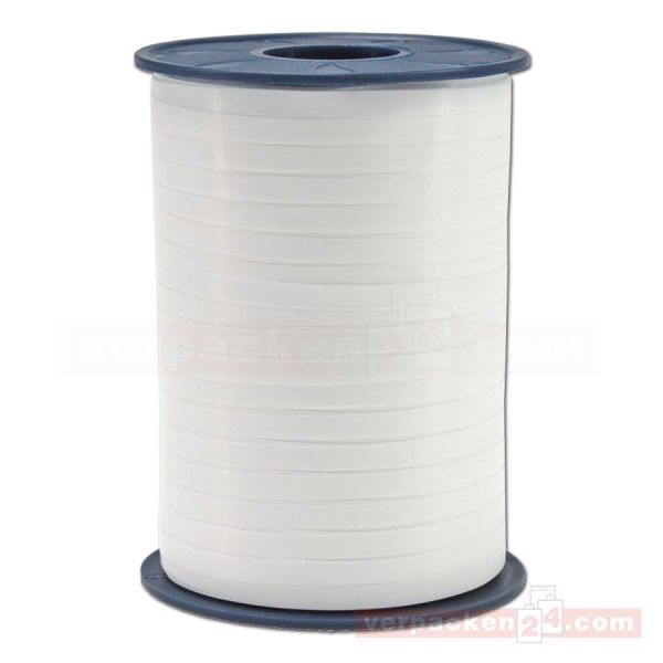 Glanzband auf Rolle 500 mtr., 5 mm - weiß (600)