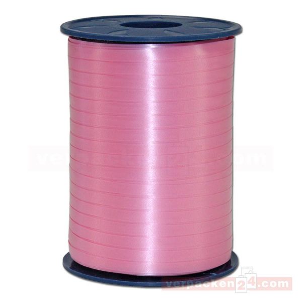 Glanzband auf Rolle 500 mtr., 5 mm - rosa (020)