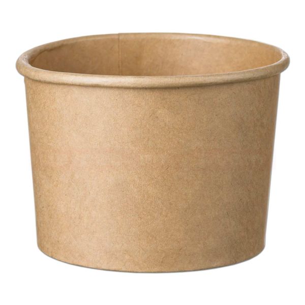 Eisbecher aus Hartpapier FSC®, Kraft braun - Becher - rund