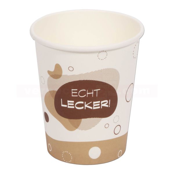 Ausschankbecher Hartpapier, Echt lecker - Kaffeebecher 1-wandig