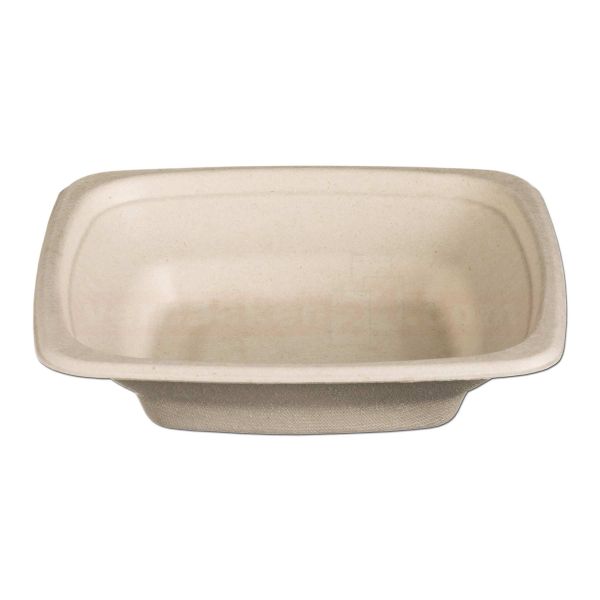Bagasse-Salatschale ECO quadratisch - BECHER - braun, kompostierbar