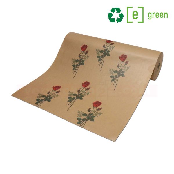 Blumenseiden, braun 35 g - Secare Rolle - Rosenmotiv