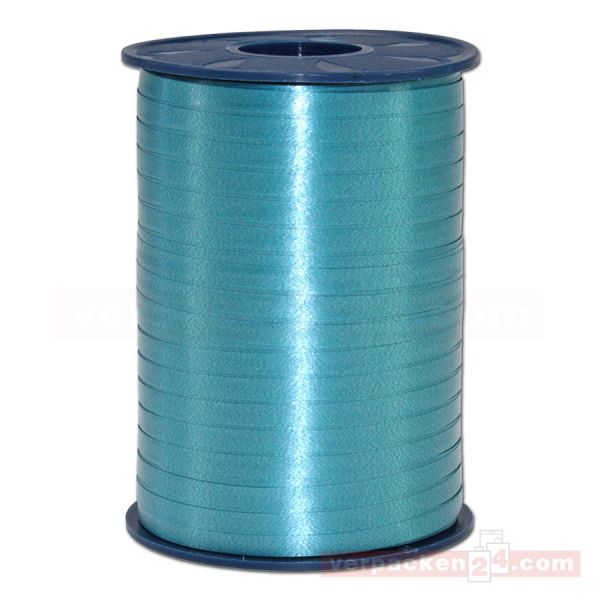 Glanzband auf Rolle 500 mtr., 5 mm - blaugrün (603)