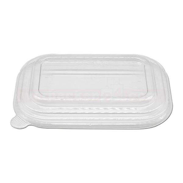 Bowls Kraft eckig - DECKEL - transparent, PET