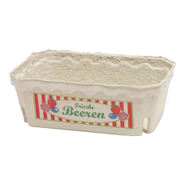 Beerenschale, Holzschliff - 250 g, naturweiß - Früchtemotiv