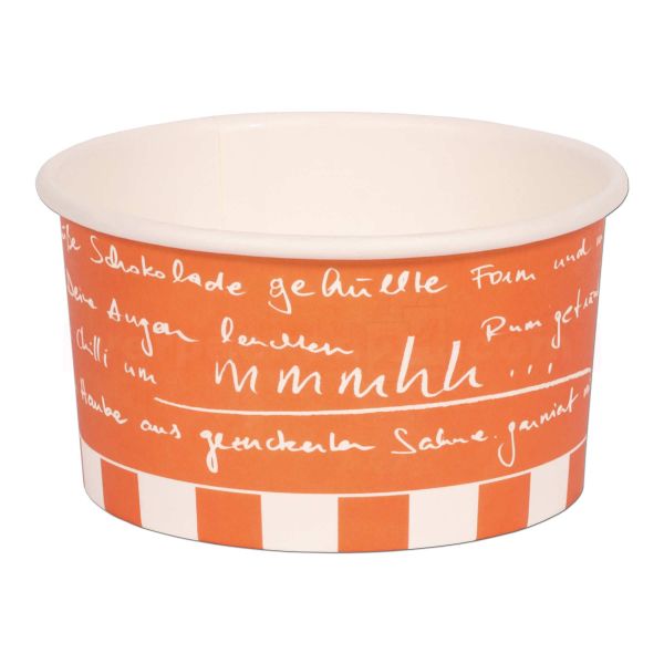 Eisbecher aus Hartpapier, mmmhh Motiv - rund