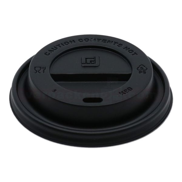 Deckel schwarz PS Hartpapierbecher - Ø 90mm - für Becher 300+400ccm
